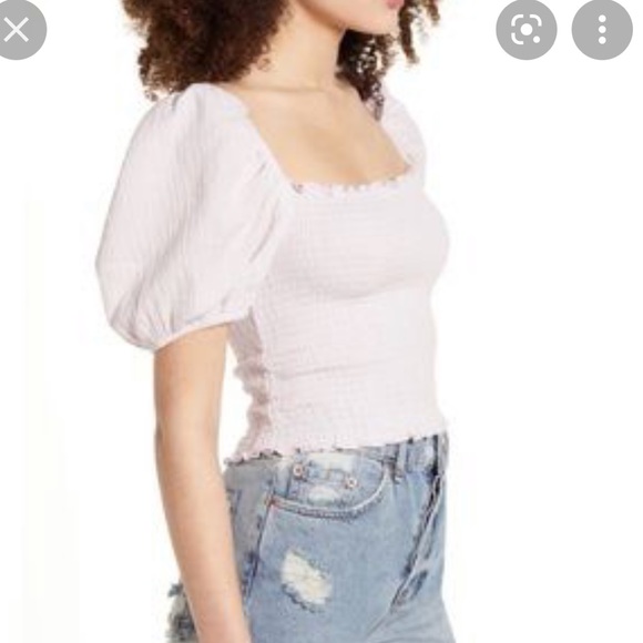 Donated! Socialite Nordstrom puff sleeve smocked top - Picture 2 of 6